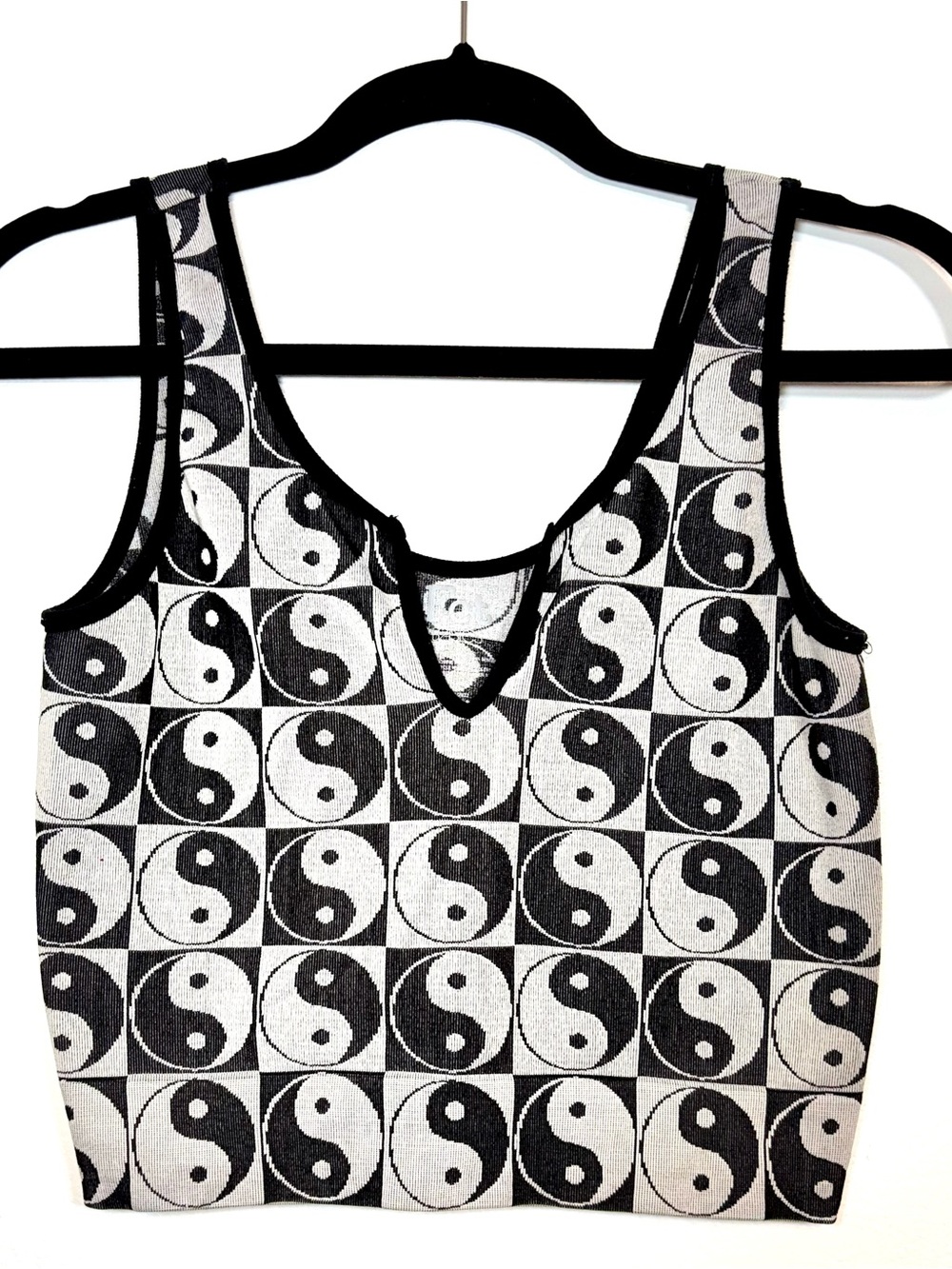Ying Yang Knit Crop Tank